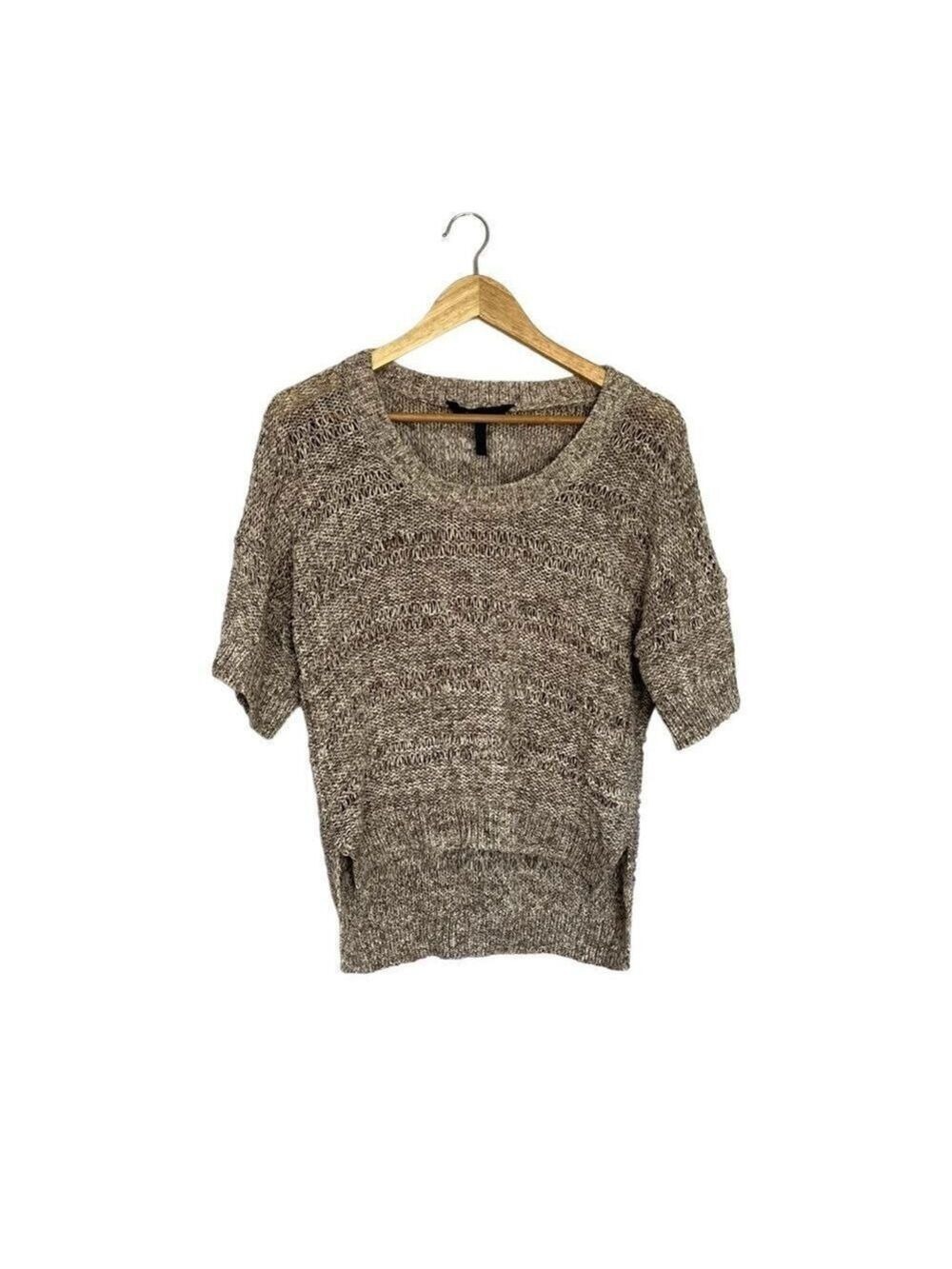 Bcbgmaxazria Marled Asymmetric Knit Pullover Sweater XS